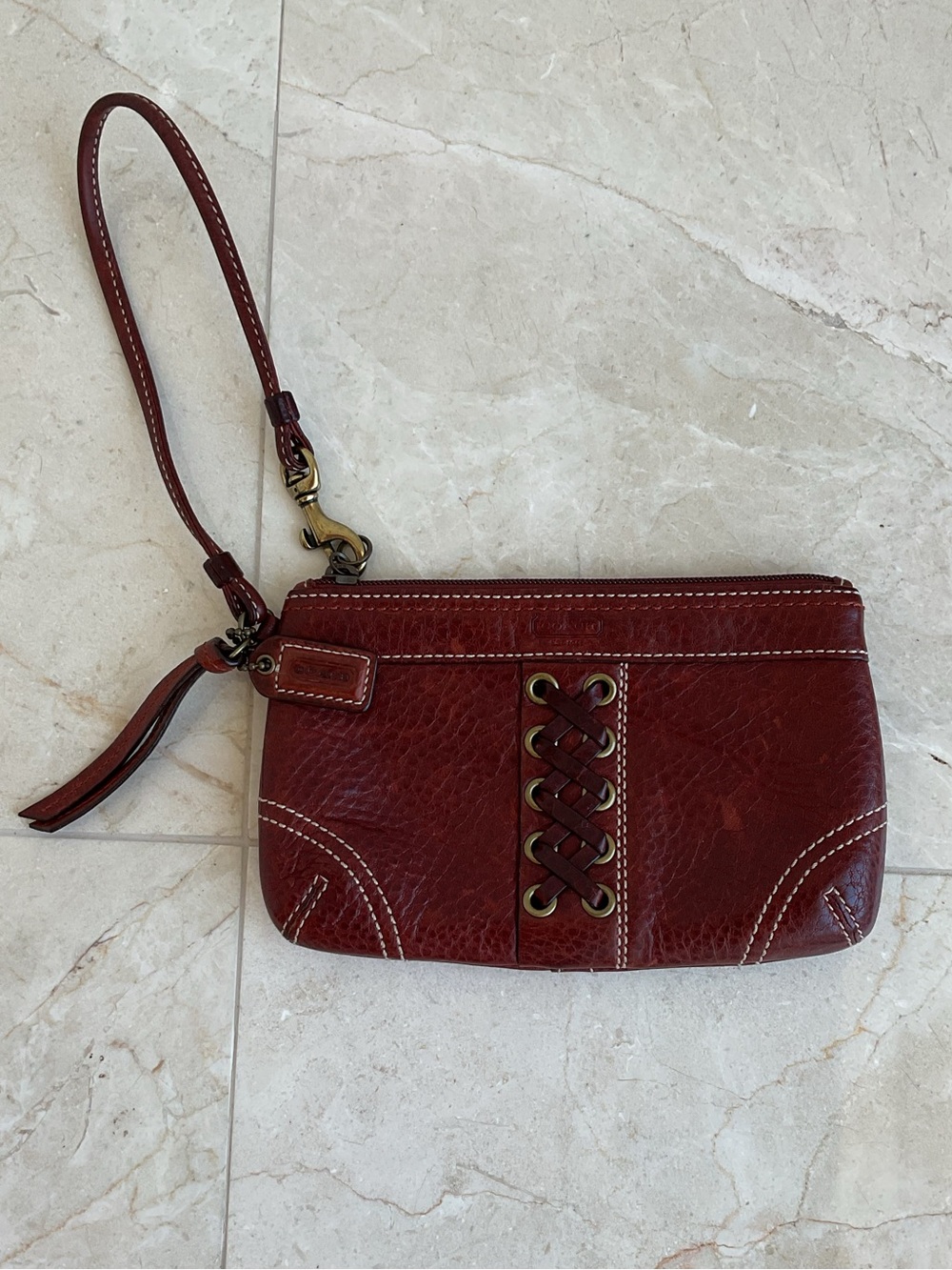 Vintage Coach Leather Wristlet